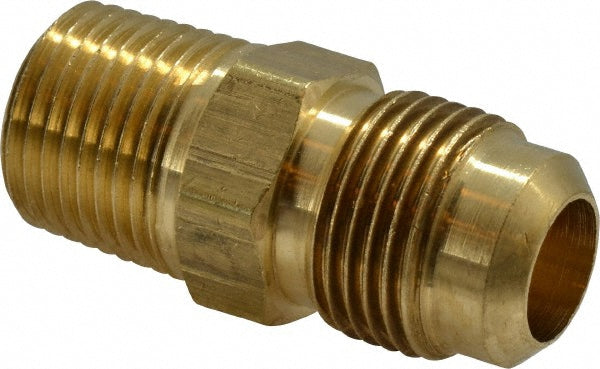 Parker 48F-10-8 Brass Flared Tube Male Connector: 5/8" OD, 1/2-14 Thread, 45 deg Flared Angle