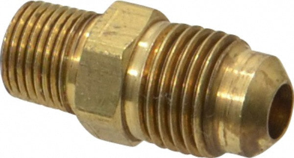 Parker 48F-5-2 Brass Flared Tube Male Connector: 5/16" OD, 1/8-27 Thread, 45 deg Flared Angle (Pack of 5)