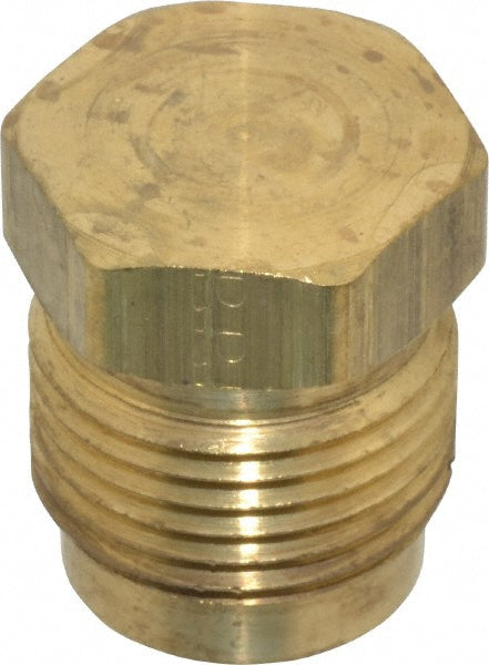 Parker 639F-10 Brass Flared Tube Plug: 5/8" Tube OD, 7/8-14 Thread, 45° Flared Angle