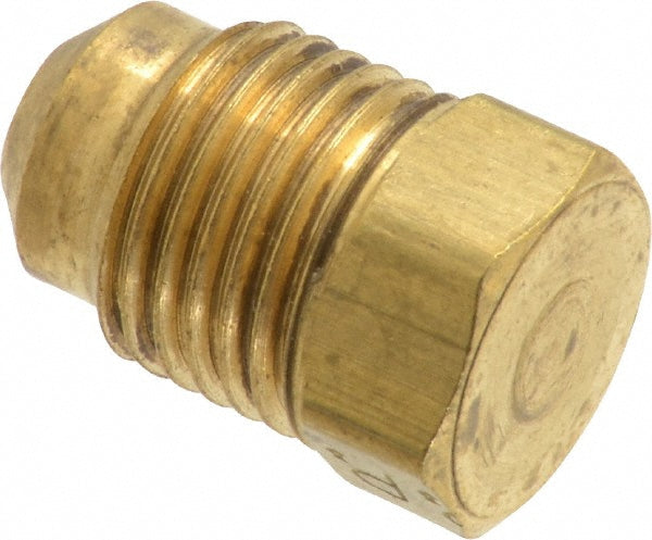 Parker 639F-5 5/16" Tube OD x 1/2-20 Straight 45° Brass Flared Tube Plug