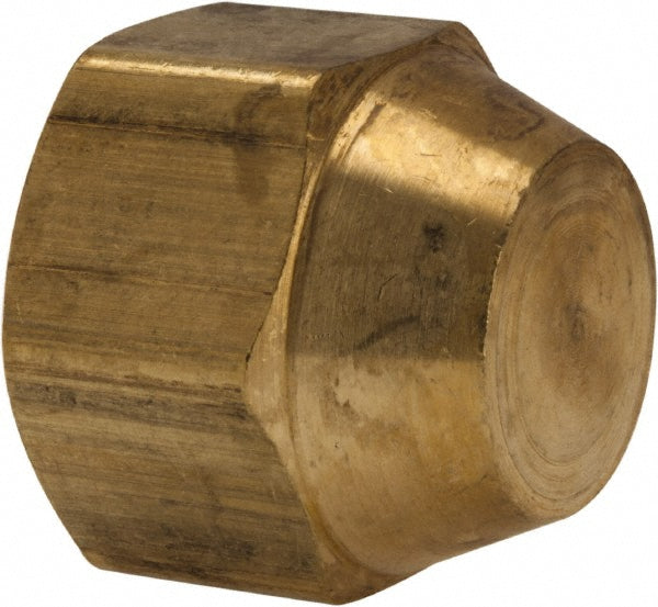 Parker 640F-10 Brass Flared Tube Cap: 5/8" Tube OD, 7/8-14 Thread, 45° Flared Angle