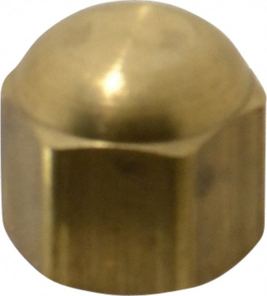 Parker 640F-4 Brass Flared Tube Cap: 1/4" Tube OD, 7/16-20 Thread, 45° Flared Angle (Pack of 5)