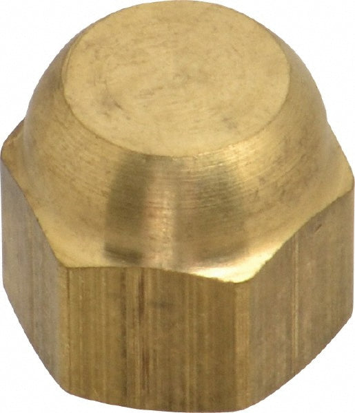 Parker 640F-5 Brass Flared Tube Cap: 5/16" OD, 1/2-20 Thread, 45 deg Flared Angle