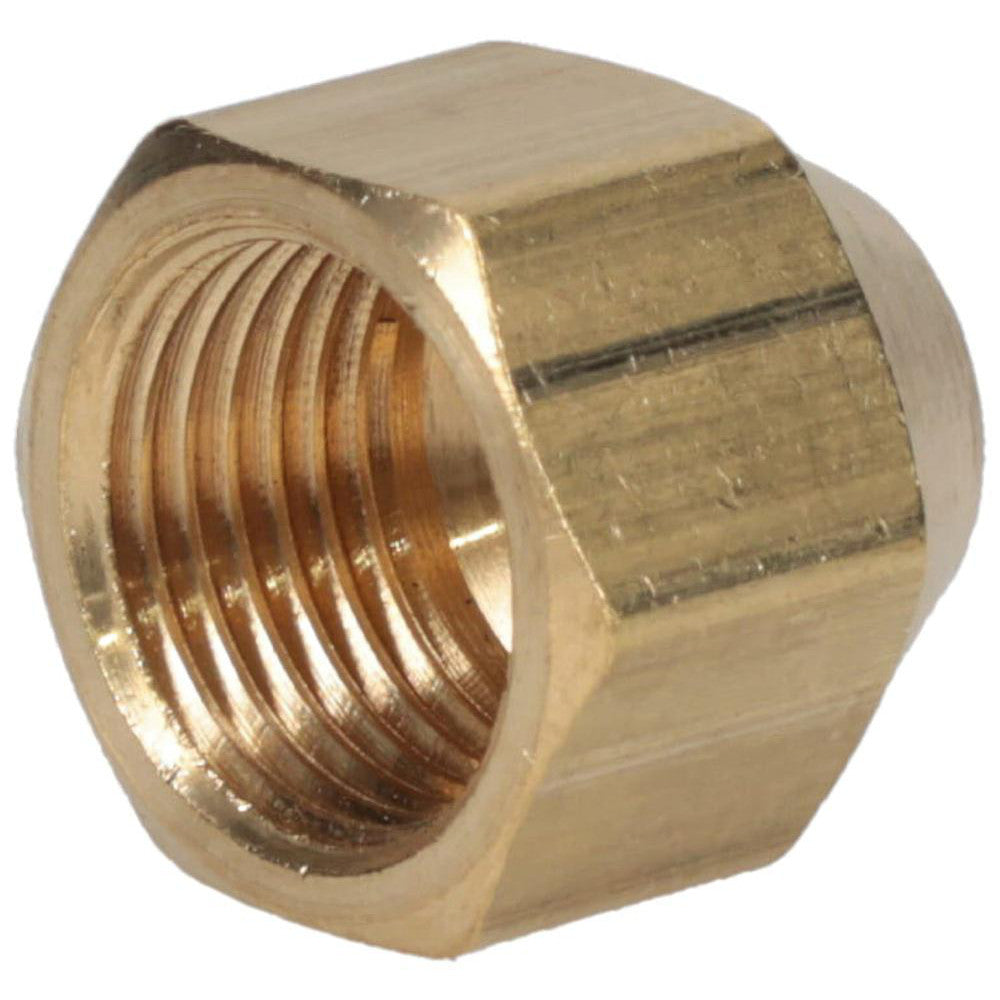 Parker 640F-6 Brass Flared Tube Cap: 3/8" OD, 5/8-18 Thread, 45 deg Flared Angle