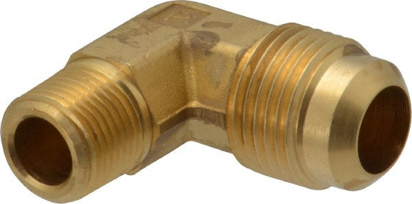 Parker 149F-10-6 Brass Flared Tube Male Elbow: 5/8" Tube OD, 3/8-18 Thread, 45° Flared Angle