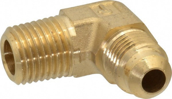 Parker 149F-5-4 Brass Flared Tube Male Elbow: 5/16" Tube OD, 1/4-18 Thread, 45° Flared Angle