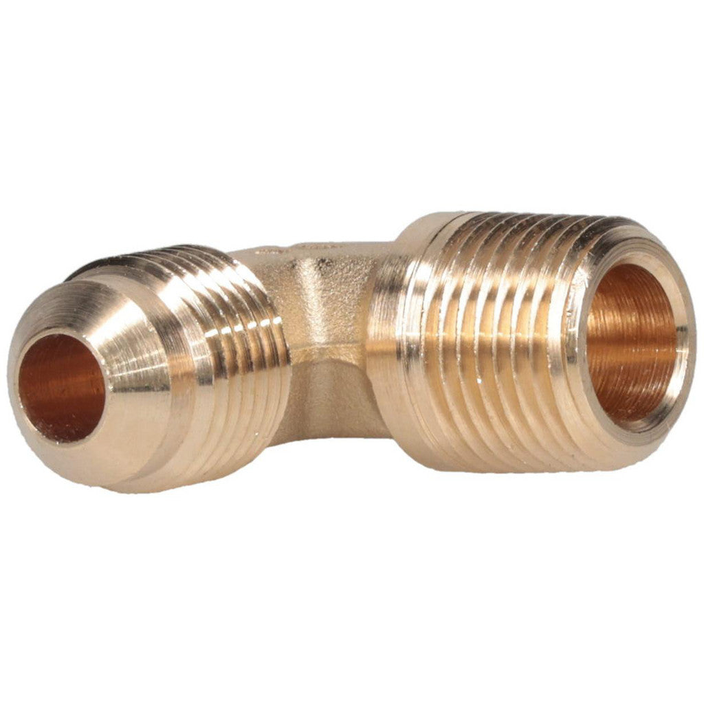 Parker 149F-6-6 Brass Flared Tube 90 Deg Male Elbow: 3/8" OD, 3/8-18 Thread, 45 deg Flared Angle