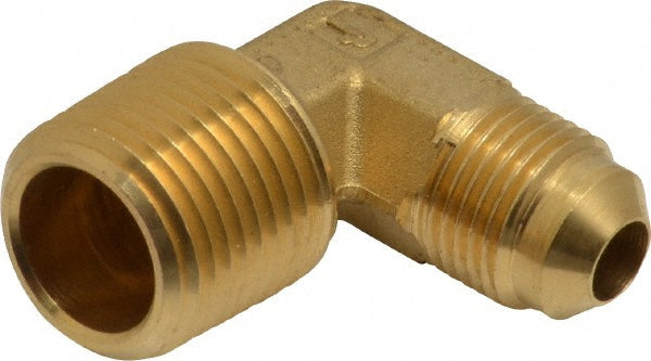 Parker 149F-6-8 Brass Flared Tube Male Elbow: 3/8" Tube OD, 1/2-14 Thread, 45° Flared Angle