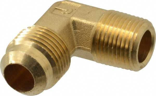 Parker 149F-8-6 Brass Flared Tube Male Elbow: 1/2" Tube OD, 3/8-18 Thread, 45° Flared Angle