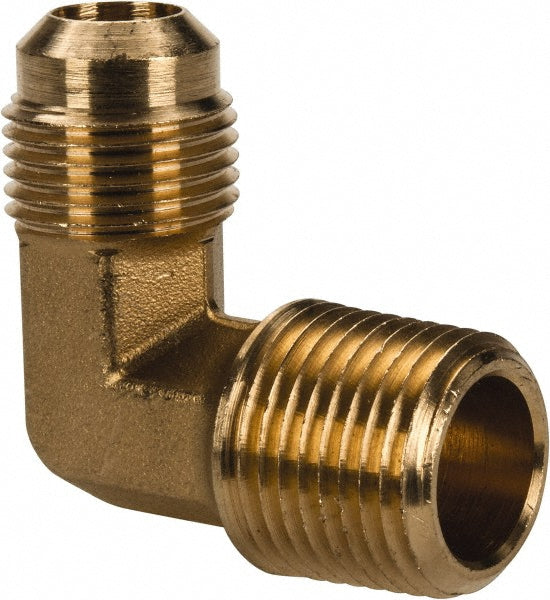 Parker 149F-8-8 Brass Flared Tube Male Elbow: 1/2" Tube OD, 1/2-14 Thread, 45° Flared Angle