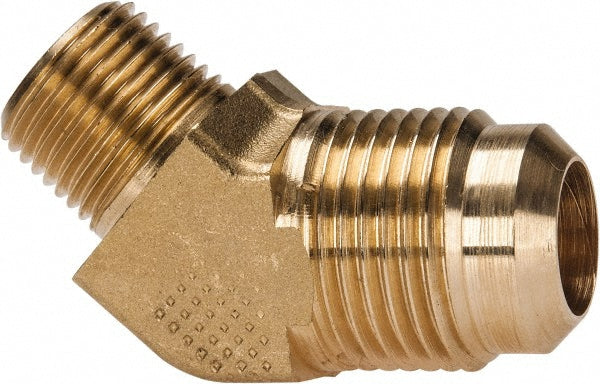 Parker 159F-10-6 Brass Flared Tube Male 45° Elbow: 5/8" Tube OD, 3/8-18 Thread, 45° Flared Angle