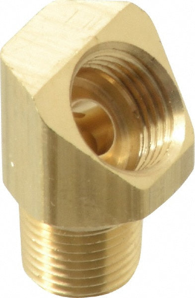 Parker 259IFHD-4-2 Brass Flared Tube Inverted 45° Elbow: 1/4" Tube OD, 1/8-27 Thread