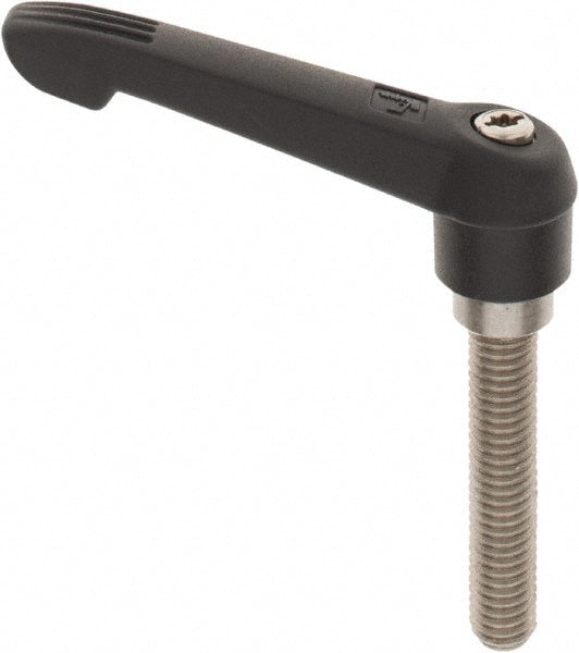 KIPP K0270.2A41X50 Threaded Stud Adjustable Clamping Handle: 3/8-16 Thread, 0.71" Hub Dia, Fiberglass Reinforced Plastic