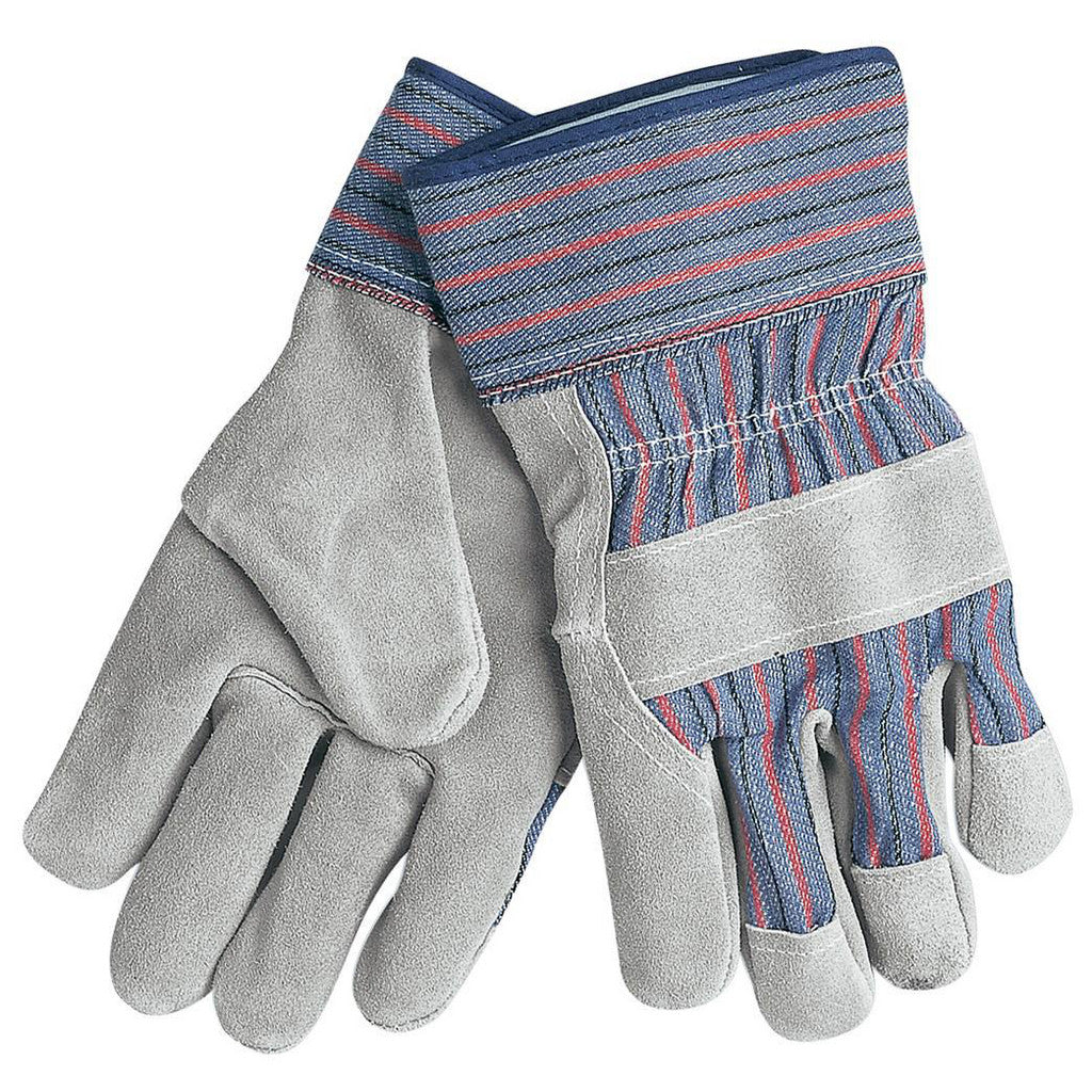 MCR Safety Work Gloves: Memphis 1300, Size Large, Cowhide Leather Lined, Cowhide Leather, General Purpose