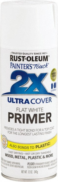 Rust-Oleum 334019 Painter's Touch 2X Ultra Cover Spray Primer, White, Flat, 12 oz (Pack of 6)