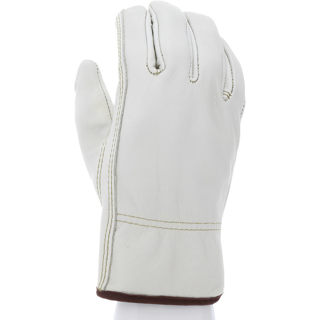MCR Safety 3280M Work Gloves: Memphis 3280, Size Medium, Cowhide Leather Lined, Cowhide Leather, General Purpose