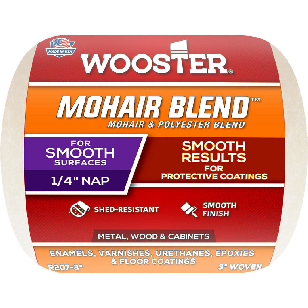 Wooster Brush R207-3 Paint Roller Cover: 1/4" Nap, 3" Wide (Pack of 24)