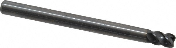 OSG 447101011 Corner Radius End Mill: 3/16" Dia, 3/16" LOC, 0.0200" Corner Radius, 4 Flute, Solid Carbide