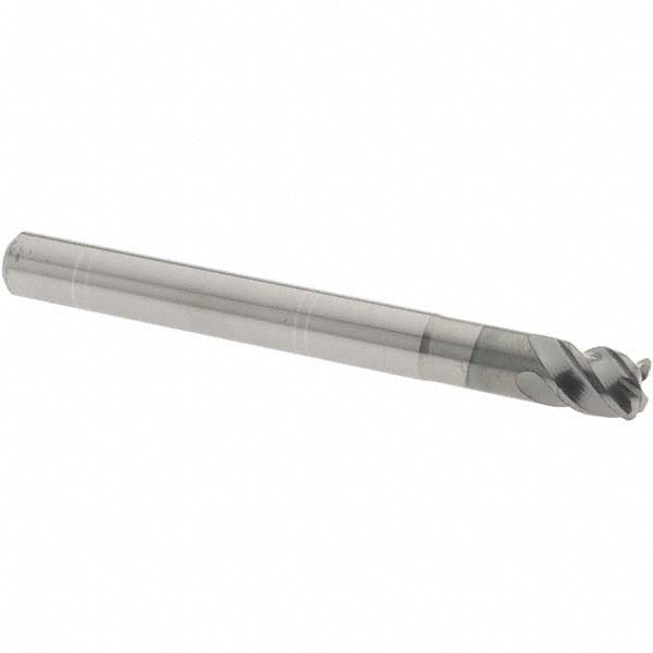 OSG 447101611 Corner Radius End Mill: 1/4" Dia, 1/4" LOC, 0.0300" Corner Radius, 4 Flute, Solid Carbide