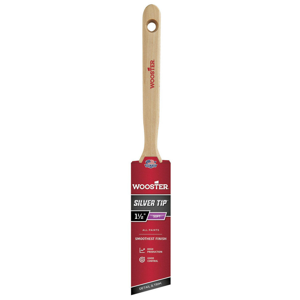 Wooster Brush 5221-1 1/2 Paint Brush: 1-1/2" Wide, Synthetic, Synthetic Bristle