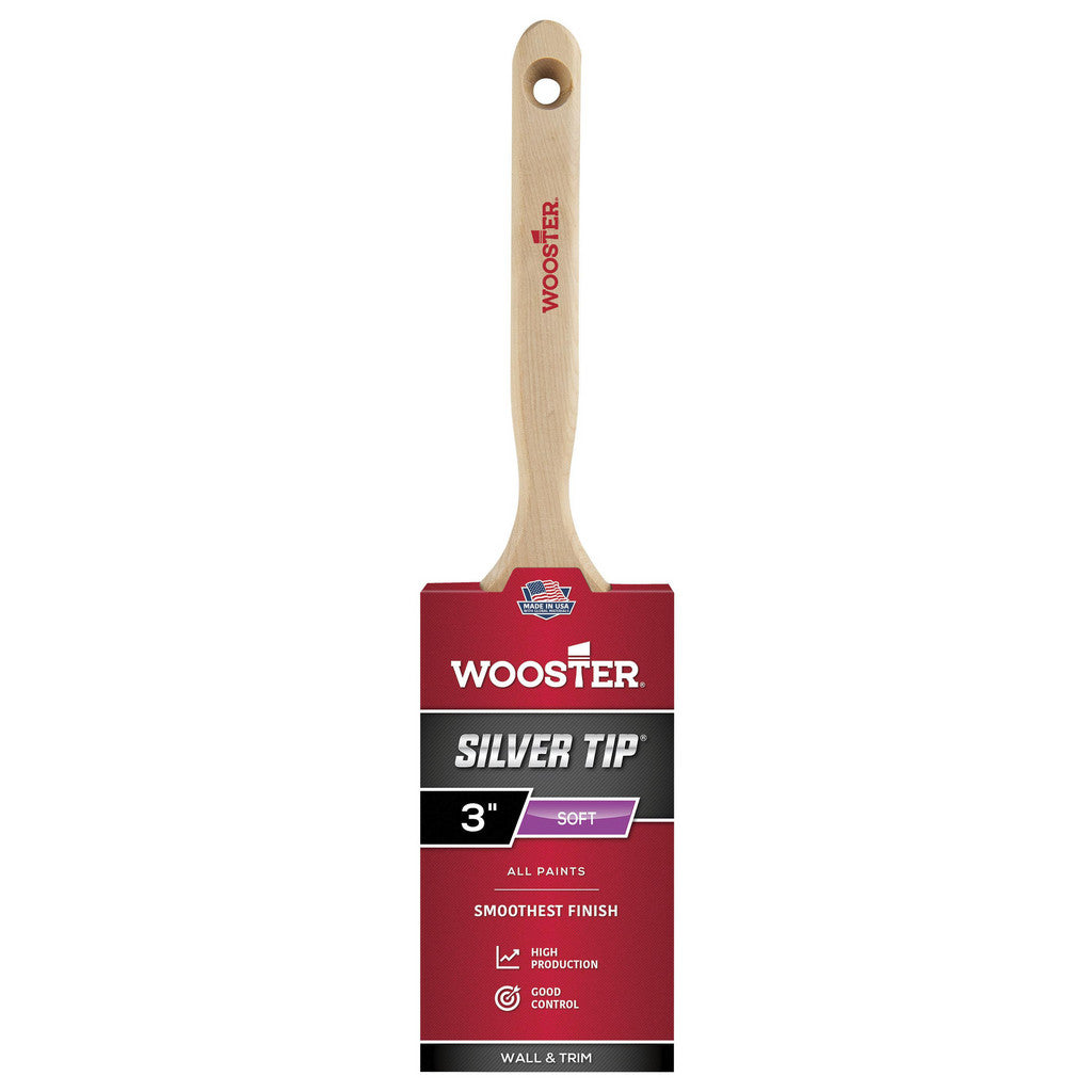 Wooster Brush 5220-3 Paint Brush: 3" Wide, Nylon Polyester & Synthetic, Synthetic Bristle