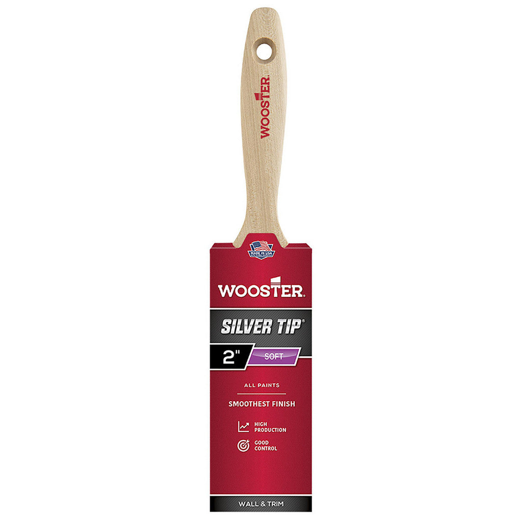 Wooster Brush 5222-2 Paint Brush: 2" Wide, Polyester & Synthetic, Synthetic Bristle