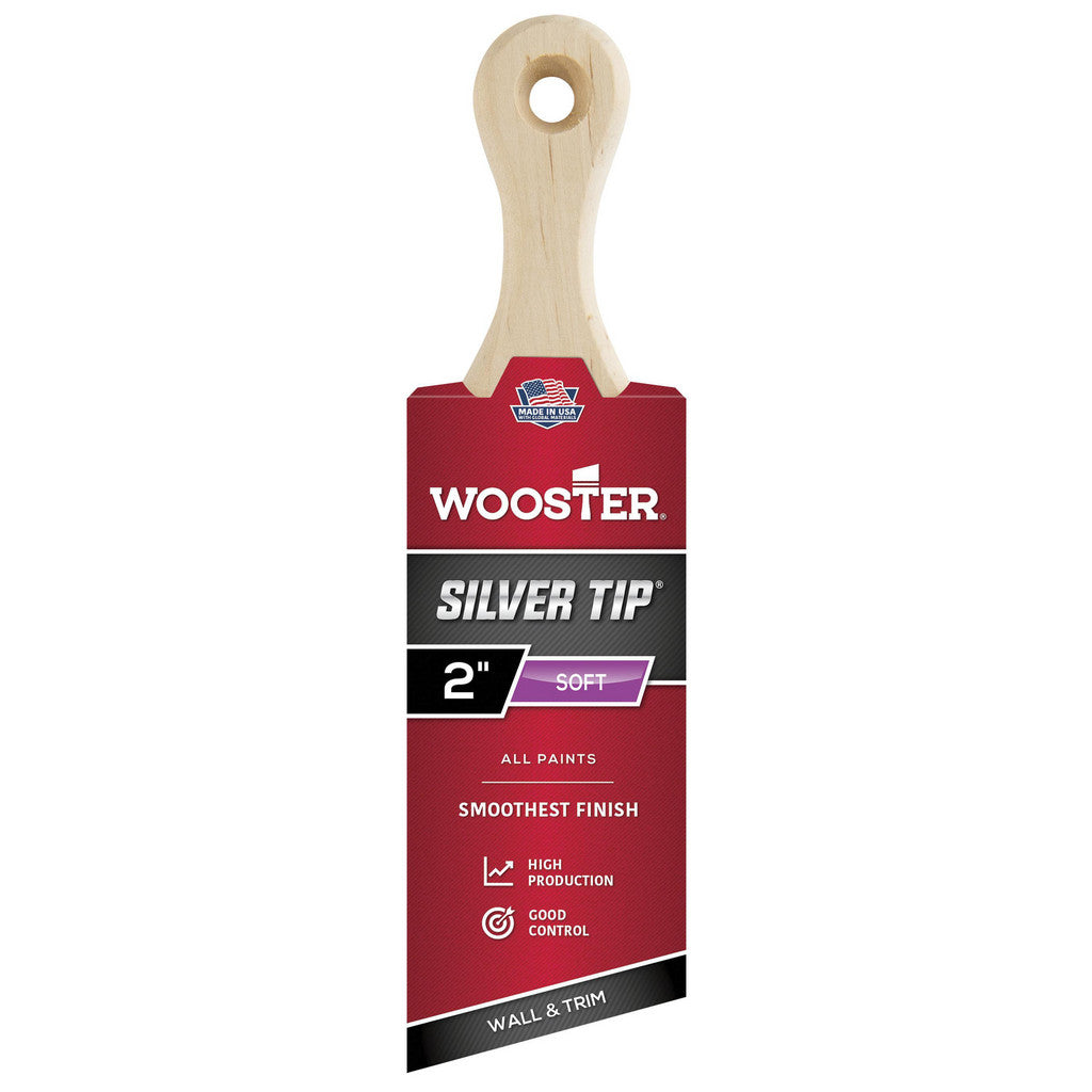 Wooster Brush 5225-2 Paint Brush: 2" Wide, Synthetic, Synthetic Bristle