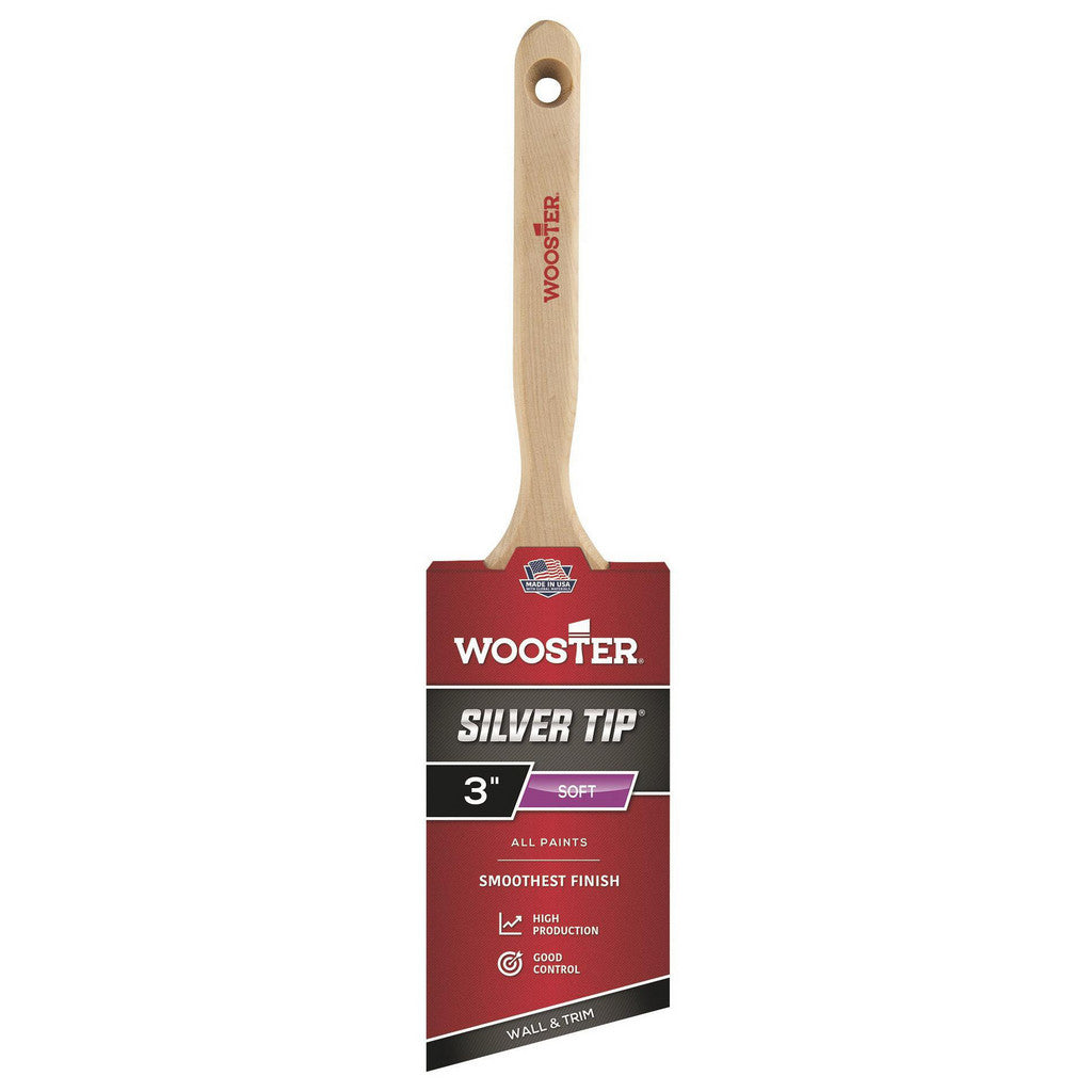 Wooster Brush 5221-3 Paint Brush: 3" Wide, Synthetic, Synthetic Bristle