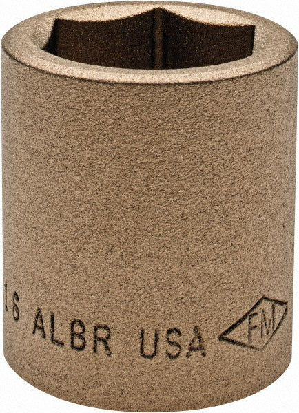 Ampco SS-1/2D15/16 Standard Hand Socket: 1/2" Drive, 15/16" Socket, 6-Point