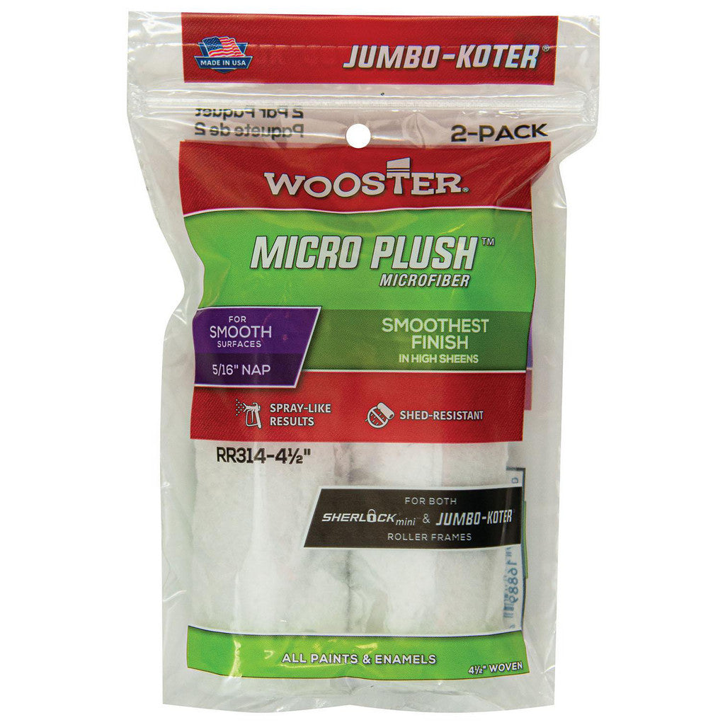 Wooster Brush RR314-4 1/2 Paint Roller Cover: 5/16" Nap