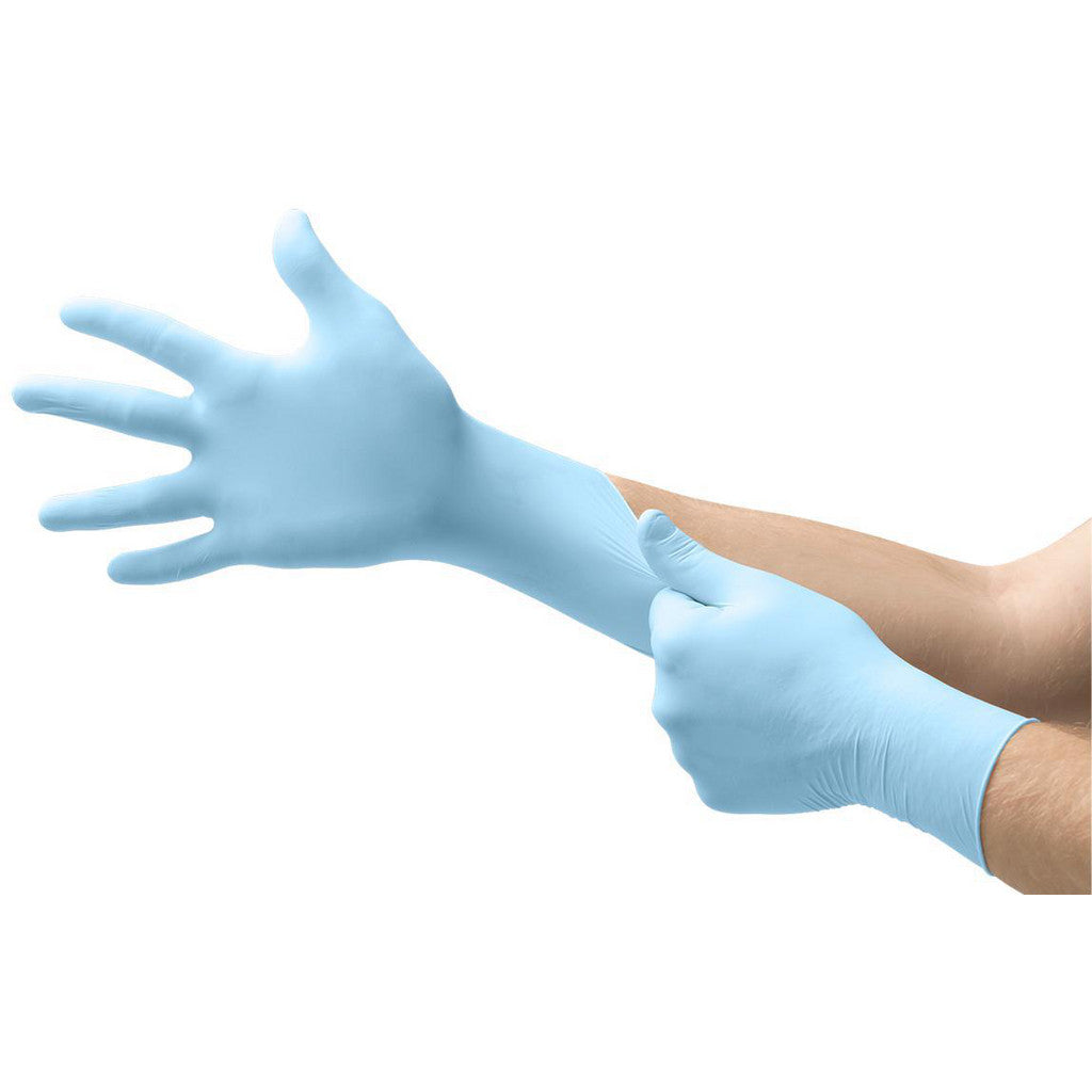 Ansell XC-310-M Disposable Gloves: Series Microflex Xceed, Size Medium, 2.8 mil, Nitrile, General Purpose, Powder-Free