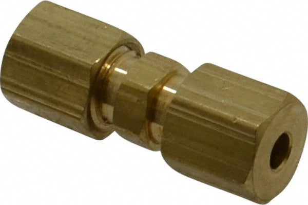 Parker 62C-2 Compression Tube Union: 5/16-24, 1/8" Tube OD, Compression x Compression (Pack of 5)