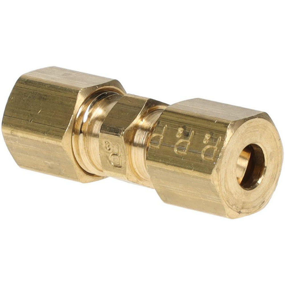 Parker 62C-3 Compression Tube Union: 3/8-24, 3/16" Tube OD, Compression x Compression (Pack of 5)