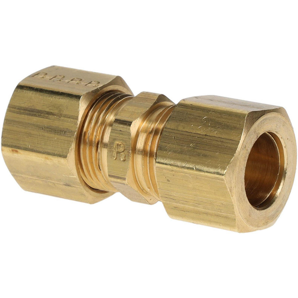 Parker 62C-8 Compression Tube Union: 11/16-20, 1/2" Tube OD, Compression x Compression