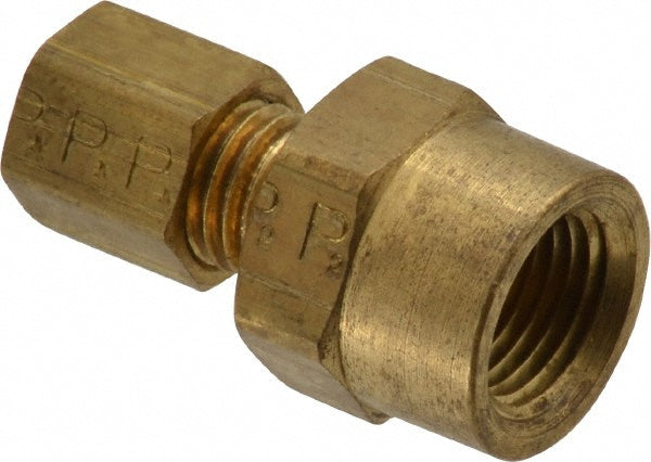 Parker 66C-2-2 Compression Tube Female Connector: 1/8-27, 1/8" Tube OD, Compression x FNPT (Pack of 5)