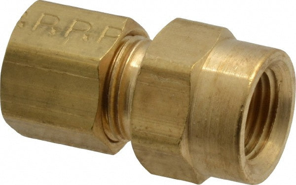 Parker 66C-4-2 Compression Tube Female Connector: 1/8-27, 1/4" Tube OD, Compression x FNPT (Pack of 5)