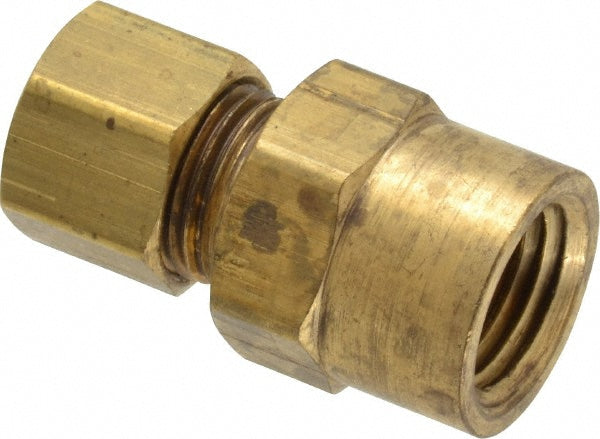 Parker 66C-5-4 Compression Tube Female Connector: 1/4-18, 5/16" Tube OD, Compression x FNPT