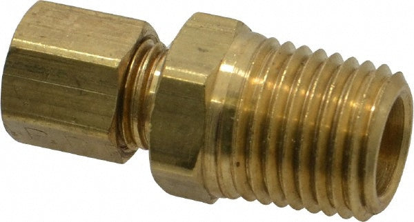 Parker 68C-3-4 Compression Tube Male Connector: 1/4-18, 3/16" Tube OD, Compression x MNPTF