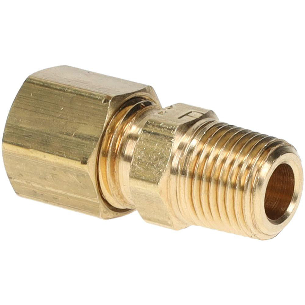 Parker 68C-4-2 Compression Tube Connector: 1/8-27" Thread, Compression x MNPT (Pack of 5)