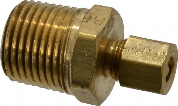 Parker 68C-4-8 Compression Tube Male Connector: 1/2-14, 1/4" Tube OD, Compression x MNPTF
