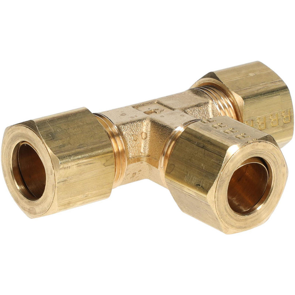Parker 164C-8 Compression Tube Union Tee: 11/16-20, 1/2" Tube OD, Compression x Compression x Compression