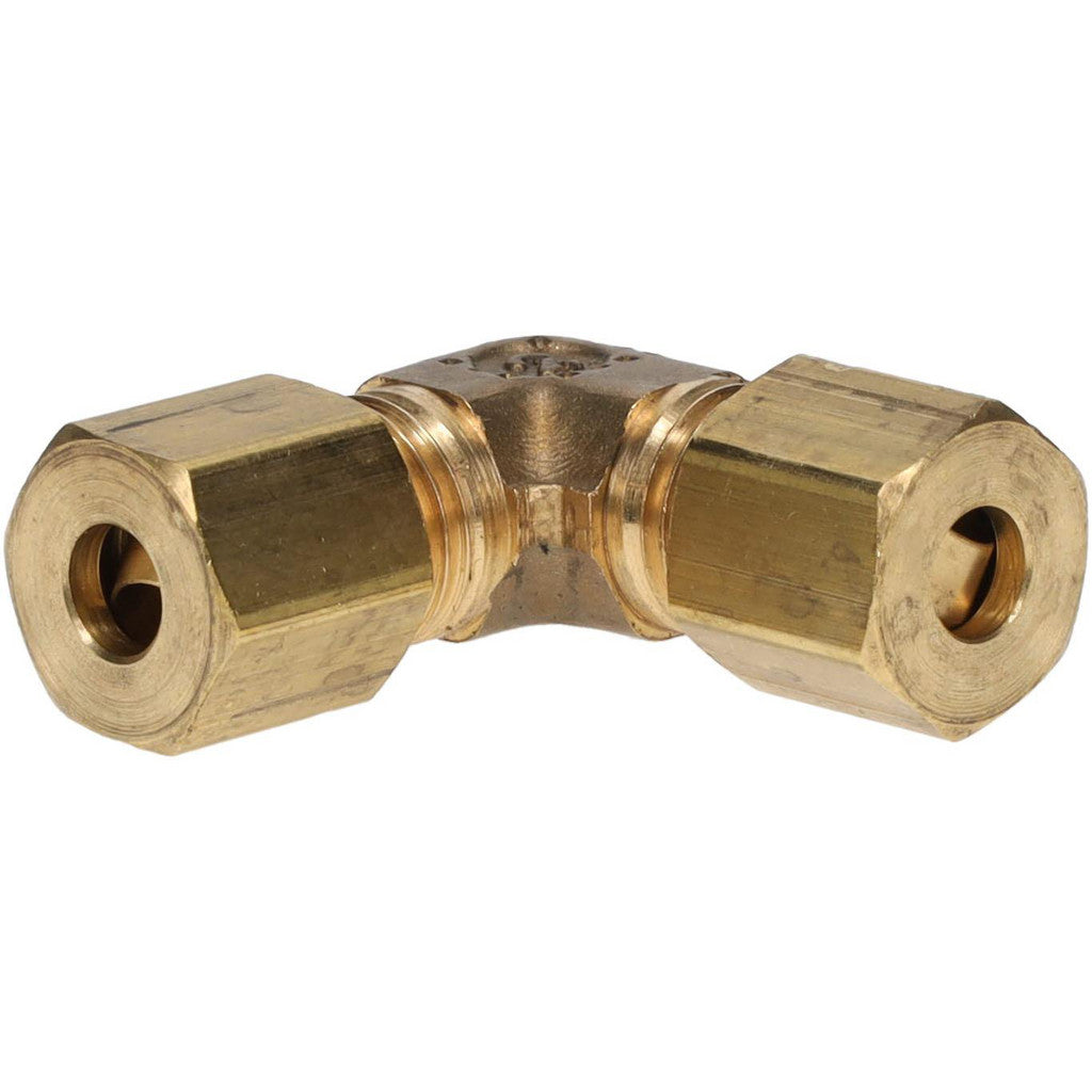 Parker 165C-3 Compression Tube Union Elbow: 3/8-24, 3/16" Tube OD, Compression x Compression
