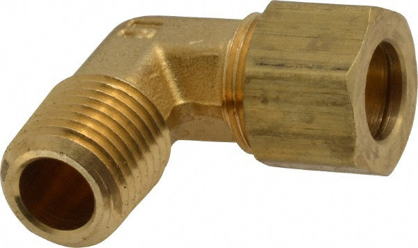Parker 169C-6-4 Compression Tube Male Elbow: 1/4-18" Thread, Compression x MNPT