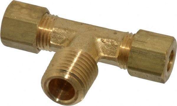 Parker 172C-4-4 Compression Tube Male Branch Tee: 1/4-18, 1/4" Tube OD, Compression x Compression x MNPT