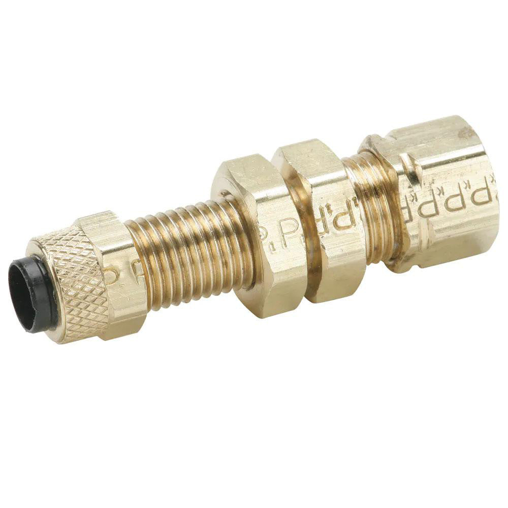 Parker 62PCABH-4 Compression Tube Bulkhead Union: Compression x Compression