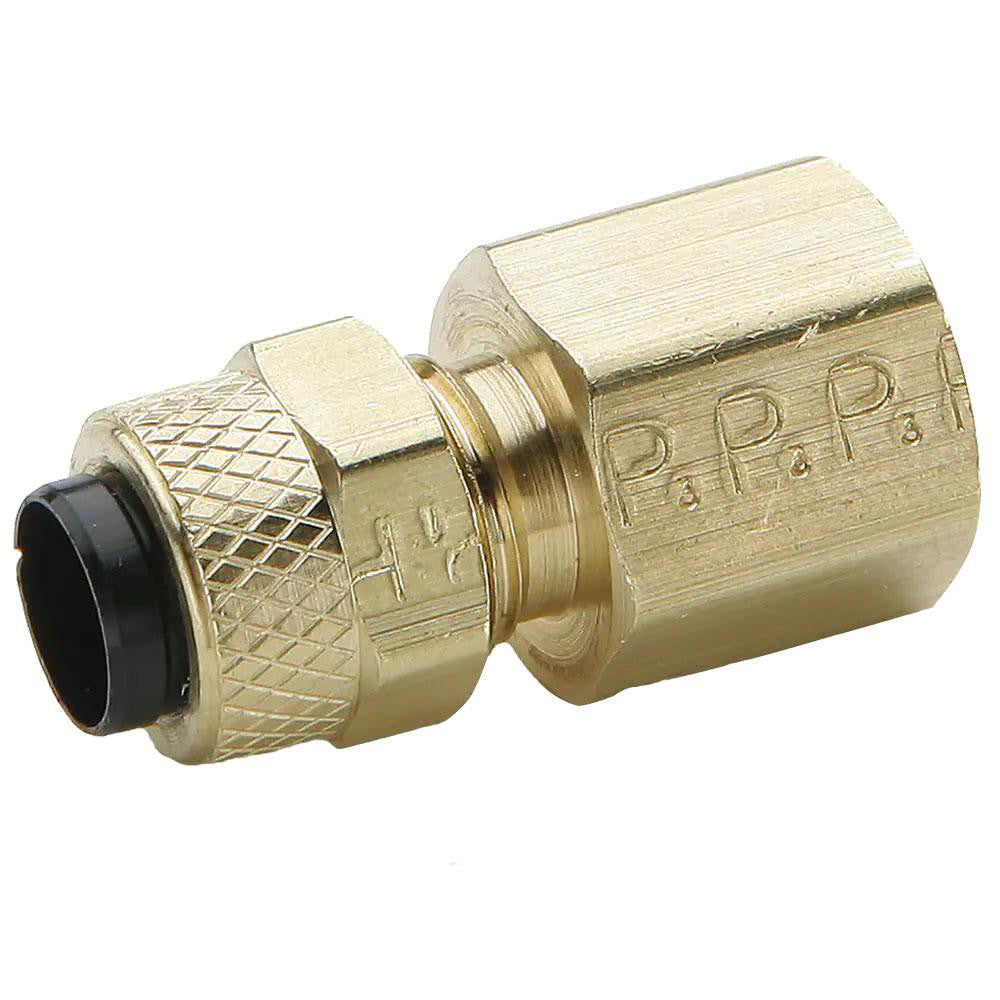 Parker 66P-4-4 Compression Tube Female Connector: 1/4-18, 1/4" Tube OD, Compression x FNPT