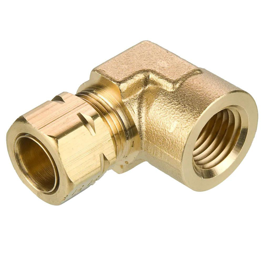 Parker 170CA-4-4 Compression Tube Female Elbow: 1/4-18" Thread, Compression x FNPT