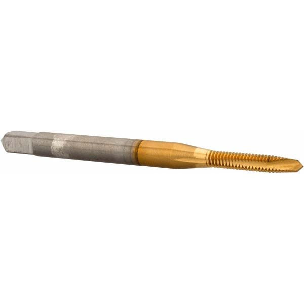 OSG 1205605 Spiral Point Tap: #2-56 UNC, 2 Flutes, Plug Chamfer, 2B Class of Fit, HSS, TiN Coated
