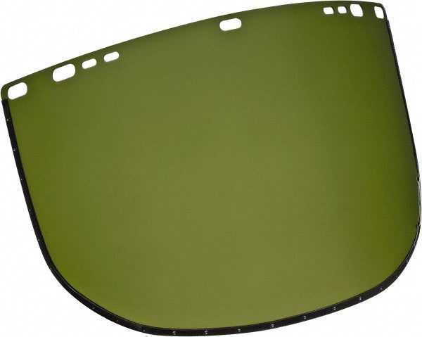 Jackson Safety 29090 Face Shield Windows & Screens: Replacement Window, Green, 9" High, 0.04" Thick