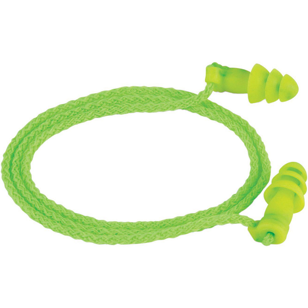 Moldex 6455 Earplugs: 27 dB, Thermoplastic Elastomer, Flanged, Push-In, Corded, n-Metal Detectable